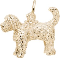 Rembrandt Charms Goldendoodle Memorial Keepsake, Gold, 16 x 14-mm