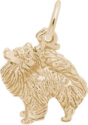 Rembrandt Charms Pomeranian Memorial Keepsake, Gold, 12.17 x 12.19-mm