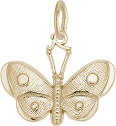 Rembrandt Charms Butterfly Memorial Keepsake, Gold, 17.9 x 13.67-mm