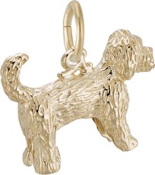 Rembrandt Charms Labradoodle Memorial Keepsake, Gold, 16 x 14-mm slide 2 of 3