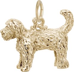 Rembrandt Charms Labradoodle Memorial Keepsake, Gold, 16 x 14-mm