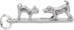 Rembrandt Charms Cat & Dog Memorial Keepsake, Silver, 21.66 x 7.93-mm