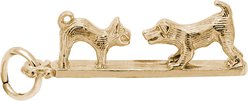 Rembrandt Charms Cat & Dog Memorial Keepsake, Gold, 21.66 x 7.93-mm