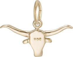 Rembrandt Charms Steer Memorial Keepsake, Gold, 21.42 x 9.67-mm slide 2 of 2