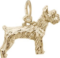 Rembrandt Charms Schnauzer Memorial Keepsake, Gold, 16.89 x 17.33-mm