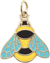Rembrandt Charms Bumble Bee Painted Memorial Keepsake, Gold, 20.1 x 21.2-mm