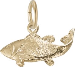 Rembrandt Charms Fish Memorial Keepsake, Gold, 19.24 x 8.23-mm