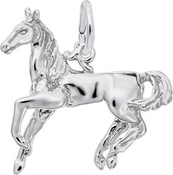 Rembrandt Charms Horse Memorial Keepsake, Silver, 22.37 x 21.23-mm