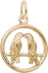 Rembrandt Charms Love Birds Memorial Keepsake, Gold, 13.97 x 13.97-mm