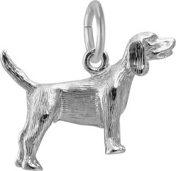 Rembrandt Charms Beagle Memorial Keepsake, Silver, 18.6 x 13.33-mm