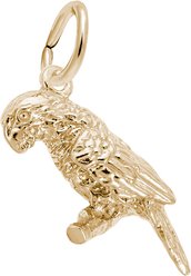 Rembrandt Charms Parrot Memorial Keepsake, Gold, 9.04 x 19.49-mm