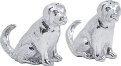 Mariposa Labrador Salt & Pepper Set, Silver