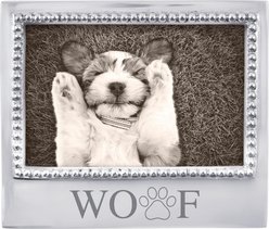 Mariposa Woof Beaded Picture Frame, Silver, 4 x 6 in