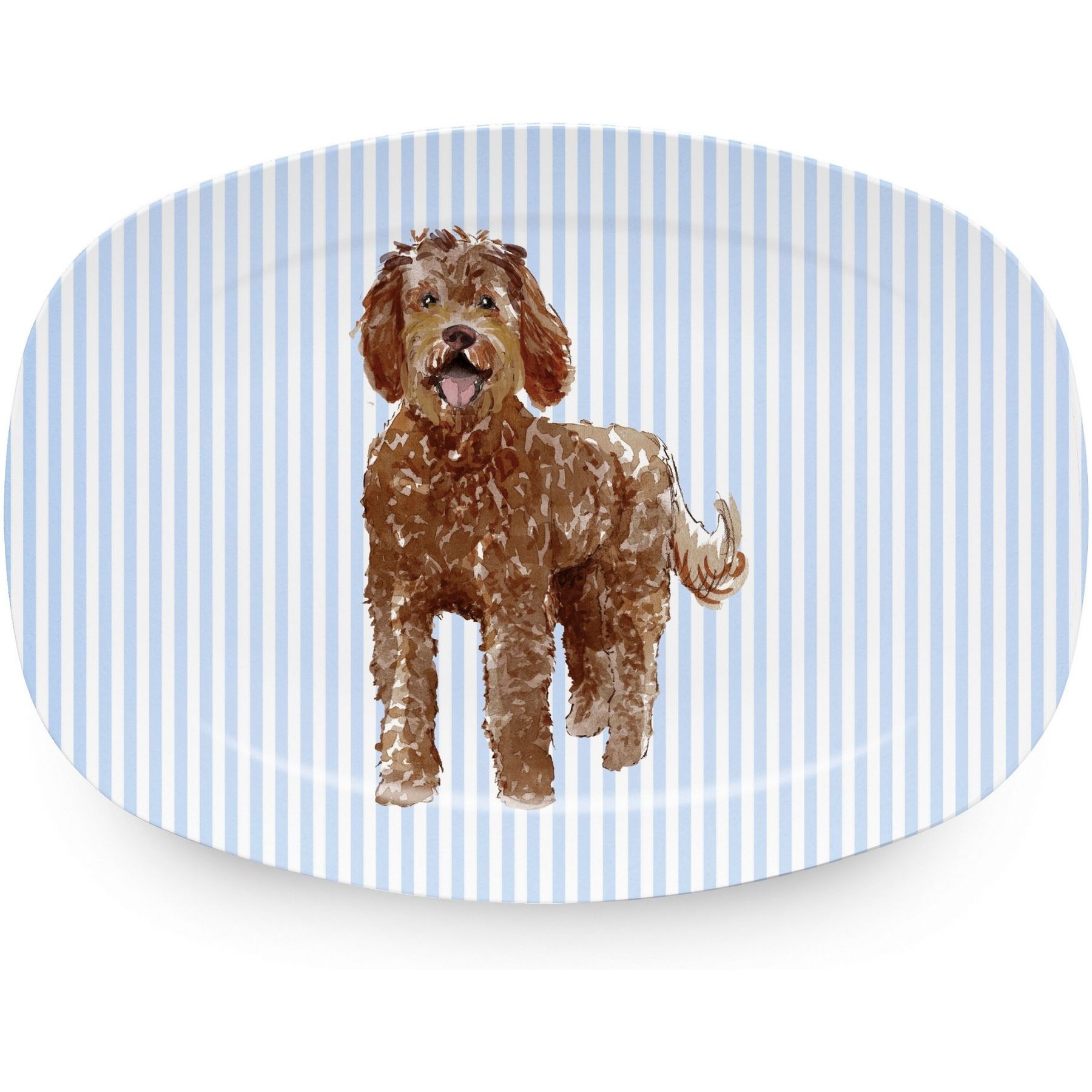Mariposa Best Friends Labradoodle Serving Platter, Blue