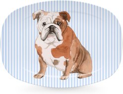 Mariposa Best Friends English Bulldog Serving Platter, Blue