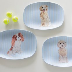 Mariposa Best Friends Golden Retriever Serving Platter, Blue slide 2 of 2