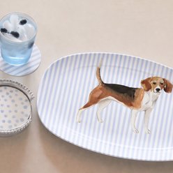 Mariposa Best Friends Beagle Serving Platter, Blue slide 2 of 2