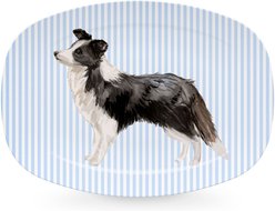Mariposa Best Friends Border Collie Serving Platter, Blue