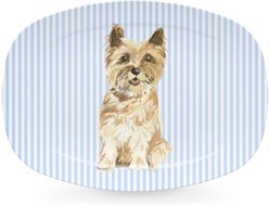 Mariposa Best Friends Cairn Terrier Serving Platter, Blue