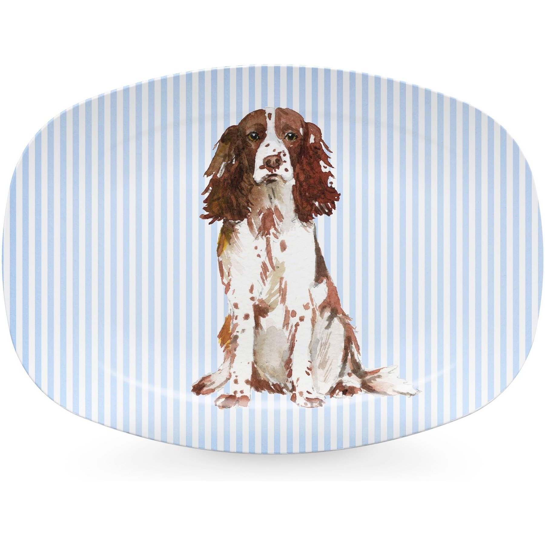 Mariposa Best Friends Springer Spaniel Serving Platter, Blue