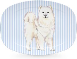 Mariposa Best Friends Samoyed Serving Platter, Blue slide 1 of 2