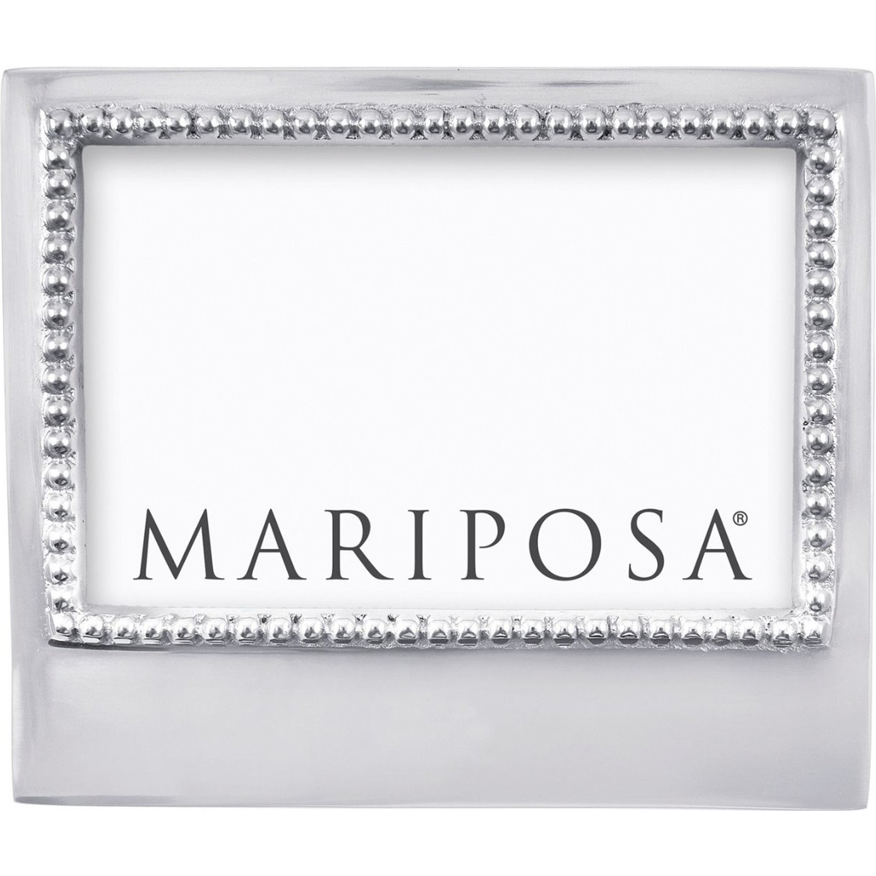 Mariposa Beaded Statement Picture Frame, Silver, 4 x 6 in