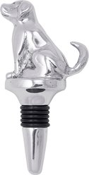 Mariposa Labrador Bottle Stopper, Silver
