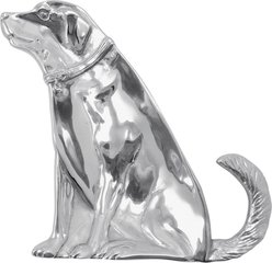 Mariposa Labrador Serving Platter, Silver