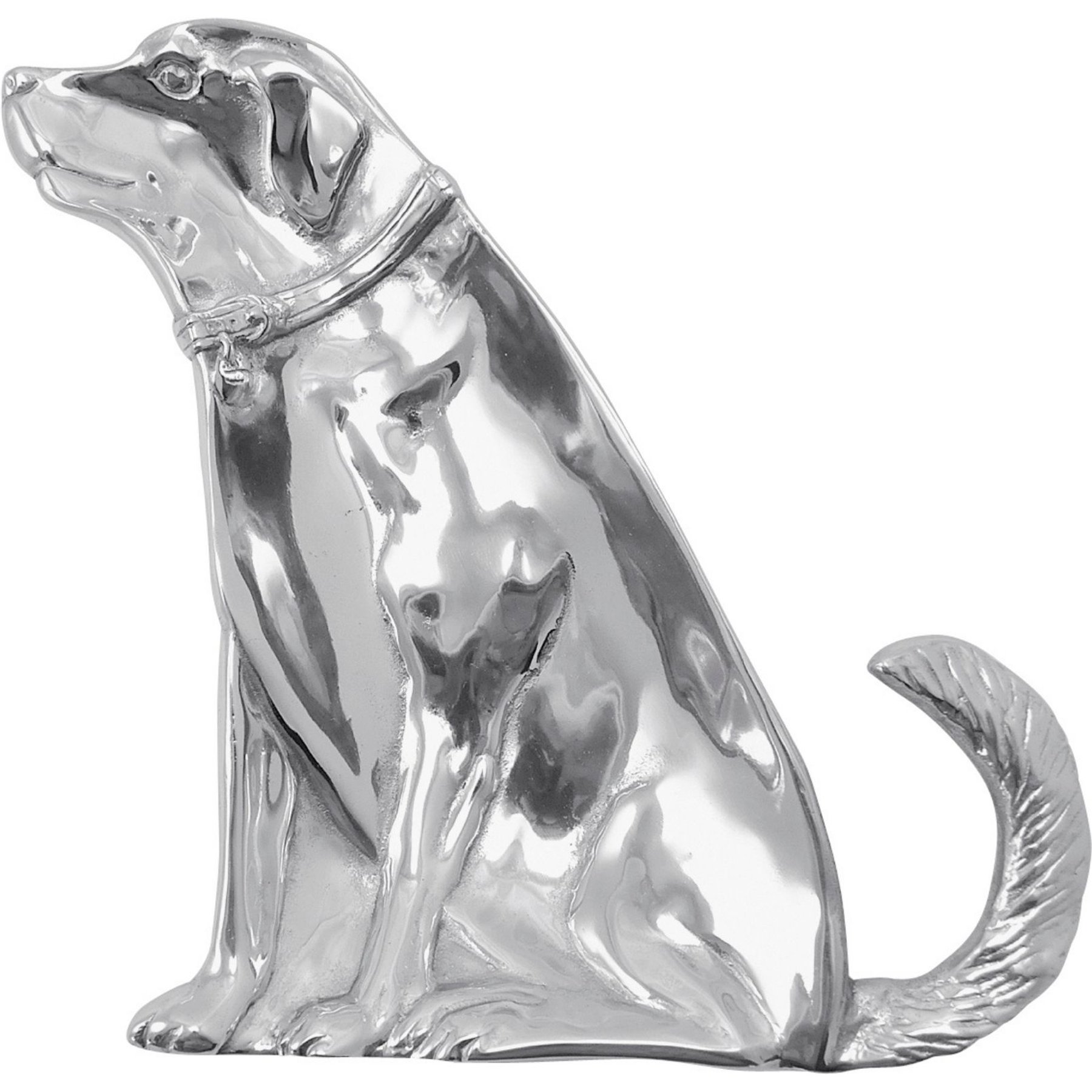 Mariposa Labrador Serving Platter, Silver