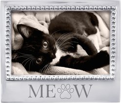 Mariposa Meow Beaded Picture Frame, Silver, 4 x 6 in slide 1 of 3