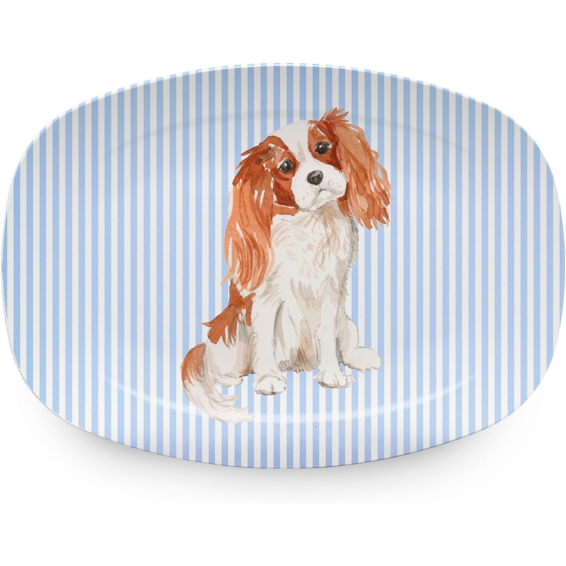 Mariposa Best Friends Cavalier King Serving Platter, Blue