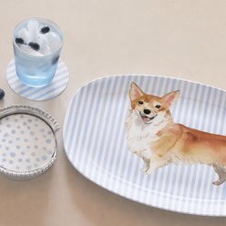 Mariposa Best Friends Corgi Serving Platter, Blue slide 2 of 2