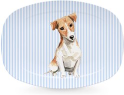 Mariposa Best Friends Jack Russell Terrier Serving Platter, Blue