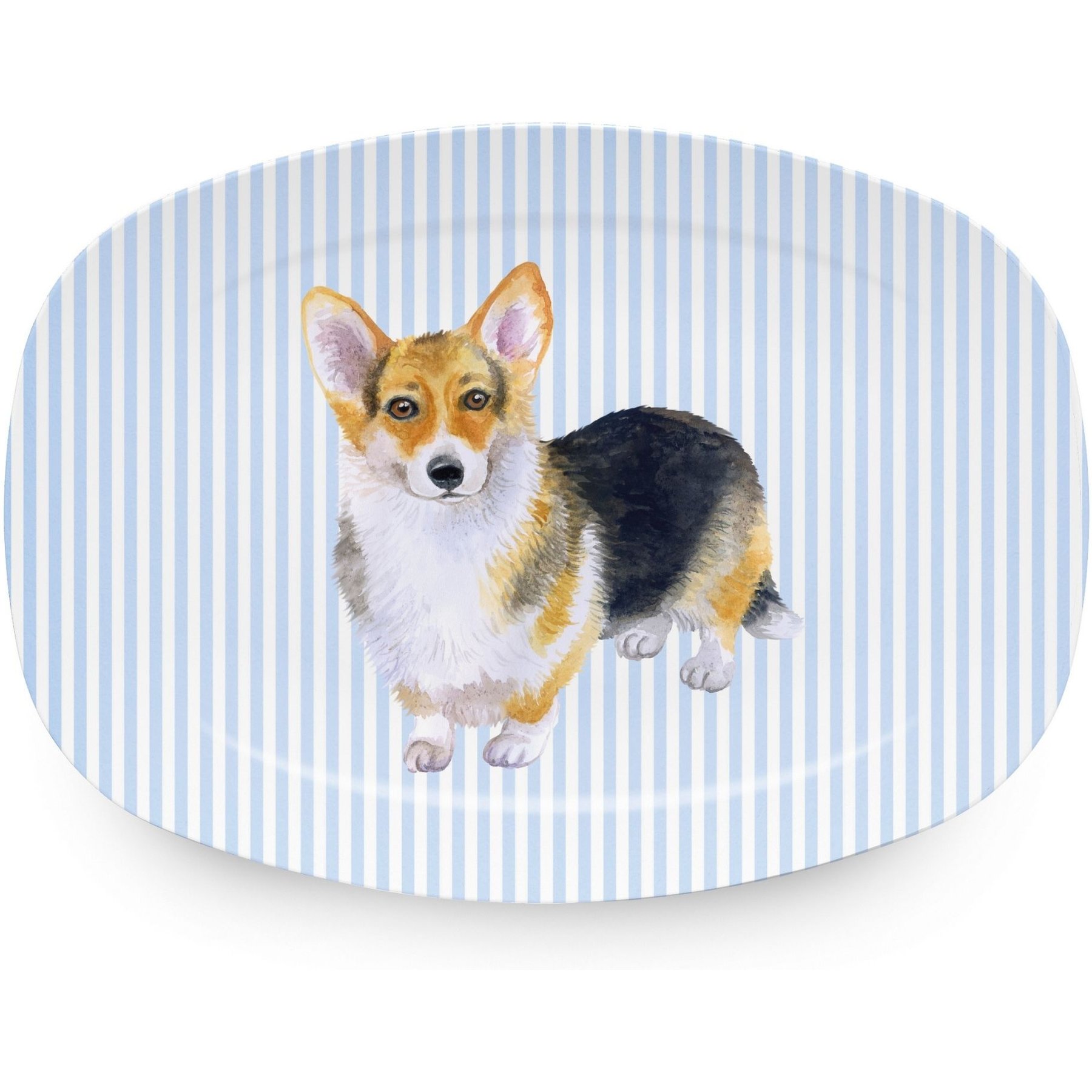 Mariposa Best Friends Pembroke Corgi Serving Platter, Blue