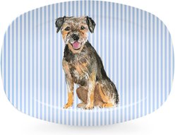 Mariposa Best Friends Border Terrier Serving Platter, Blue