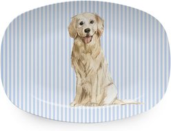 Mariposa Best Friends Golden Retriever Serving Platter, Blue