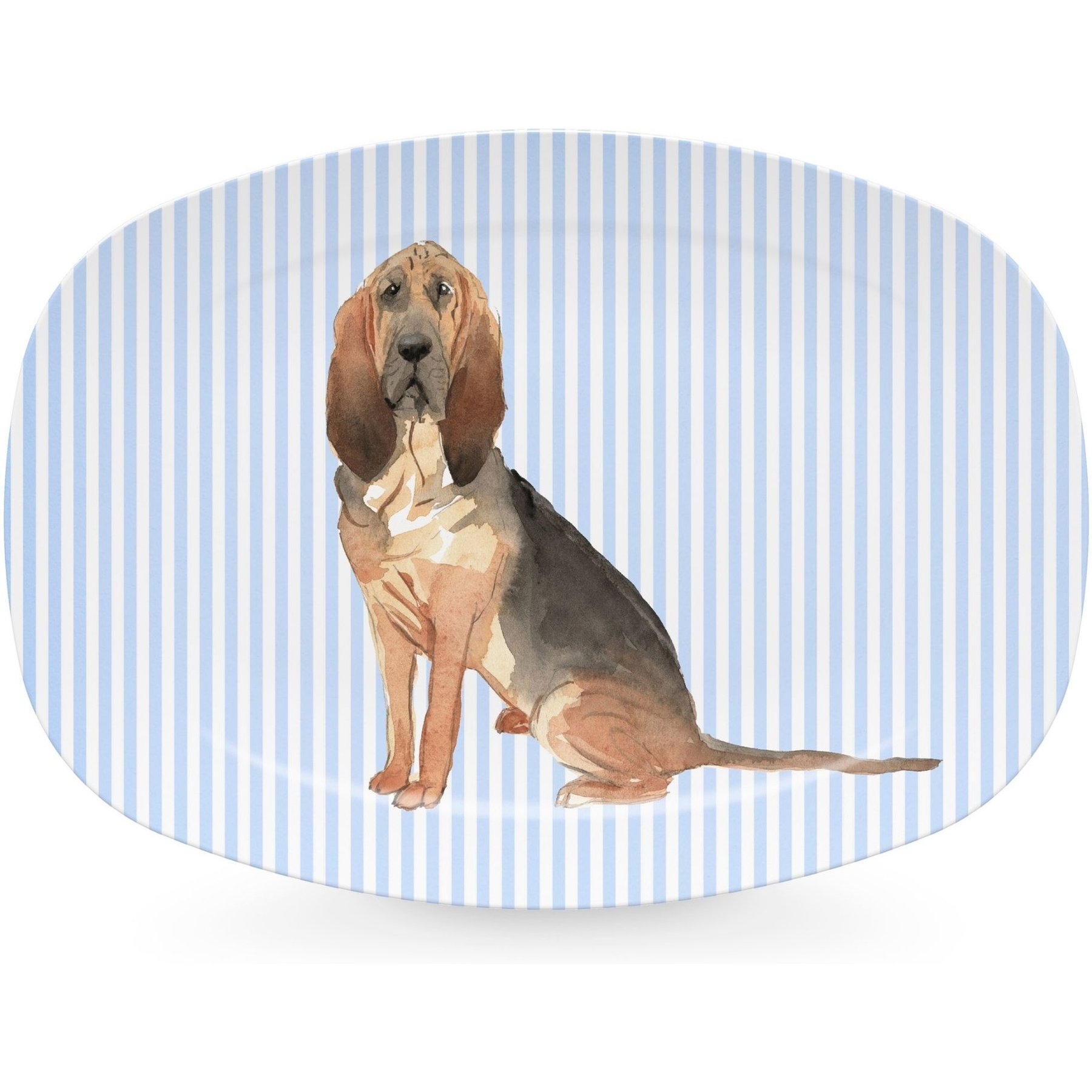 Mariposa Best Friends Bloodhound Serving Platter, Blue
