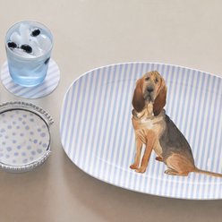 Mariposa Best Friends Bloodhound Serving Platter, Blue slide 2 of 2