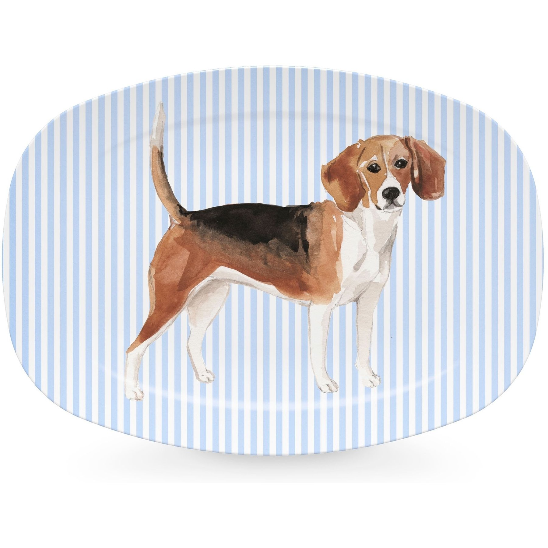 Mariposa Best Friends Beagle Serving Platter, Blue