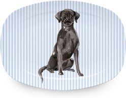 Mariposa Best Friends Black Lab Serving Platter, Blue