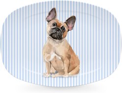 Mariposa Best Friends French Bulldog Serving Platter, Blue