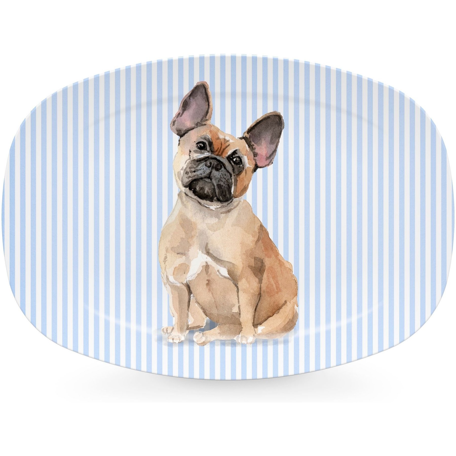 Mariposa Best Friends French Bulldog Serving Platter, Blue