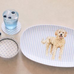 Mariposa Best Friends Goldendoodle Serving Platter, Blue slide 2 of 2