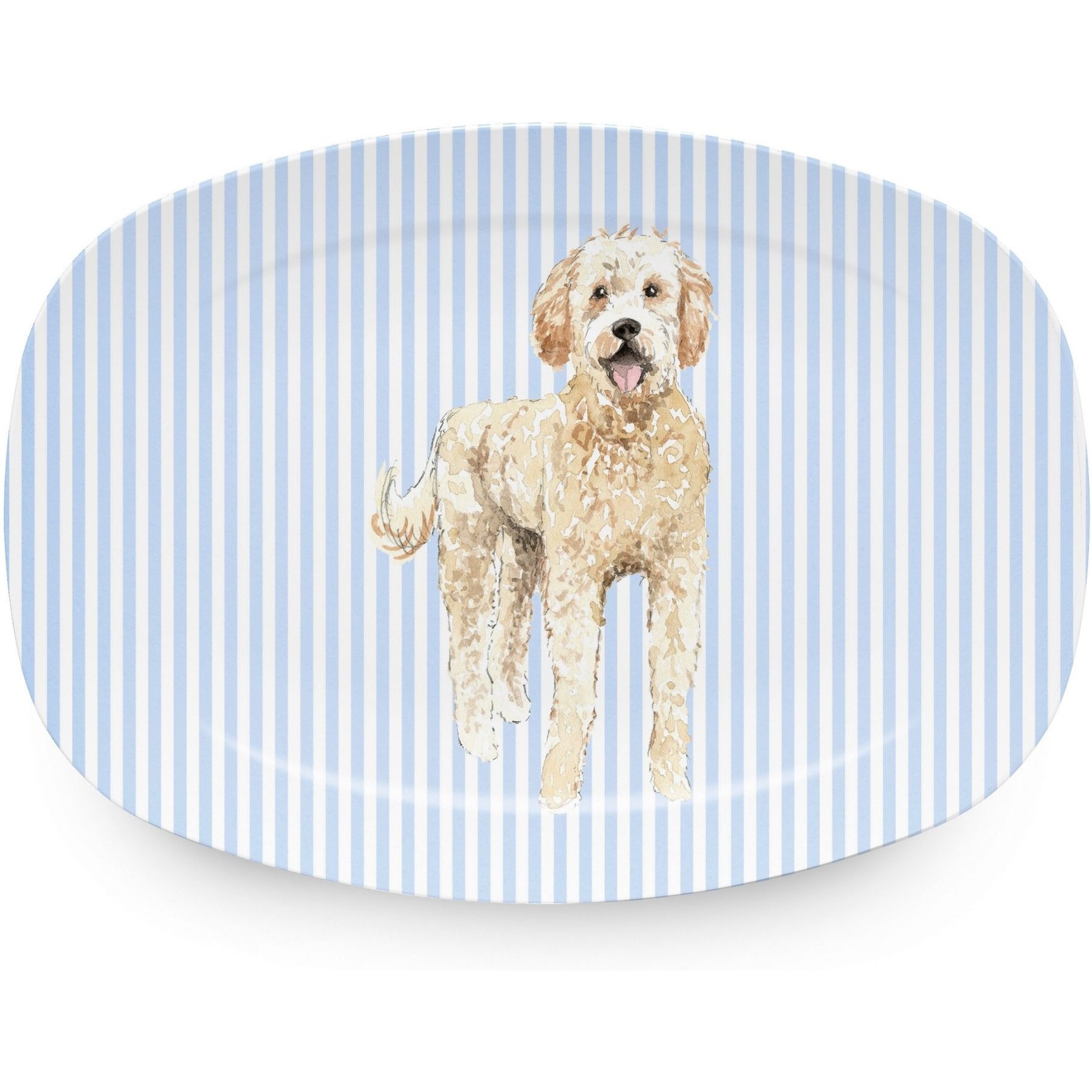 Mariposa Best Friends Goldendoodle Serving Platter, Blue