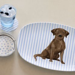 Mariposa Best Friends Chocolate Lab Serving Platter, Blue slide 2 of 2