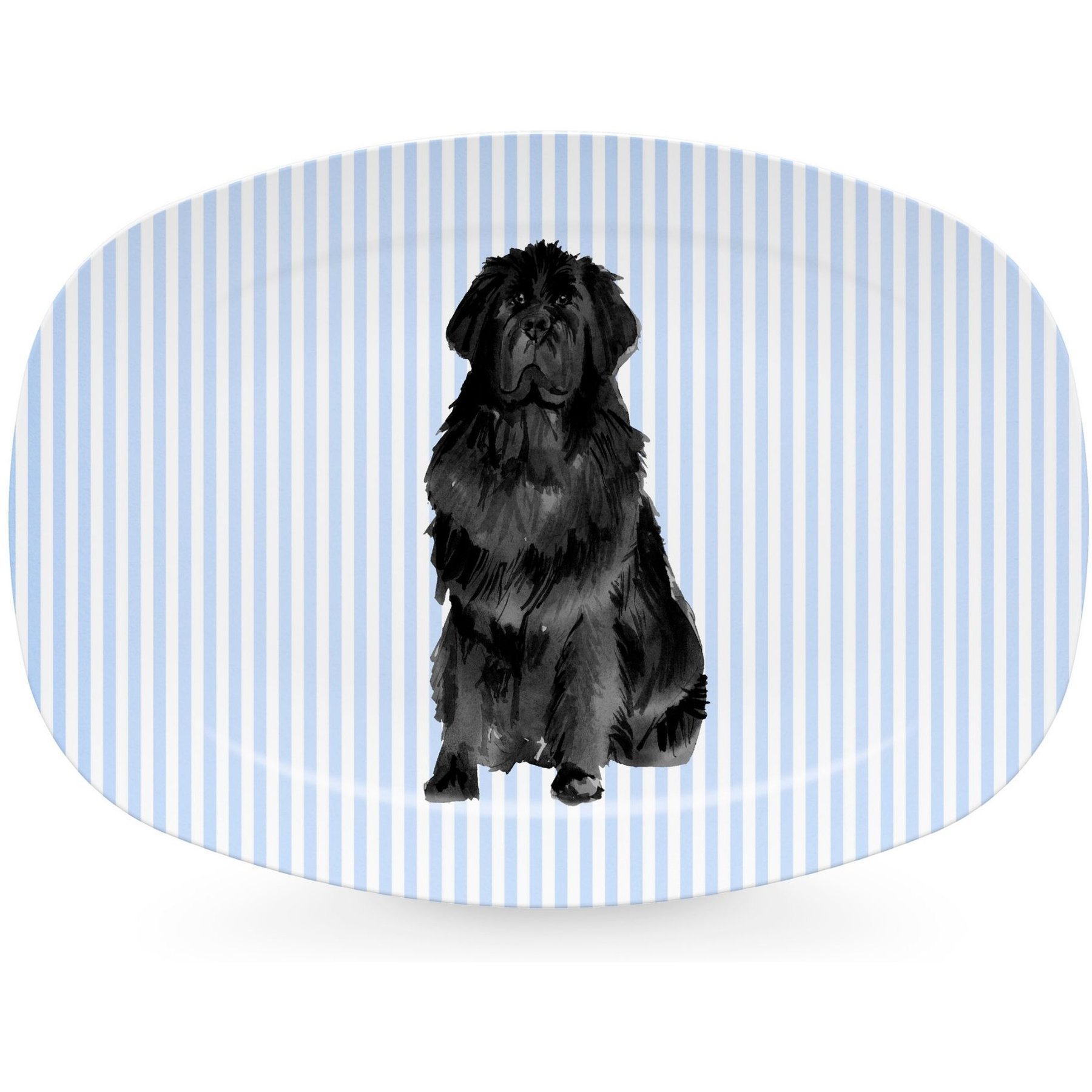 Mariposa Best Friends Black Newfoundland Serving Platter, Blue