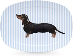 Mariposa Best Friends Black & Tan Dachshund Serving Platter, Blue slide 1 of 2
