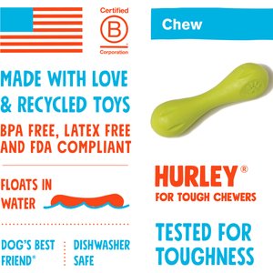 West Paw Limited Edition Hurley Dog Toy, Teal, Large