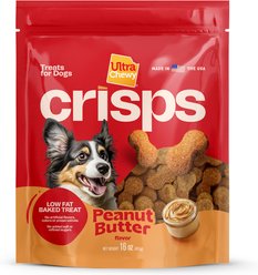 Ultra Chewy UC Peanut Butter Flavored Crunchy Dog Treats, 16-oz bag, 2 count