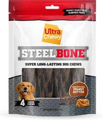 Ultra Chewy UC Steel Large Peanut Butter Flavored Dog Bone, 13.9-oz bag, 3 count